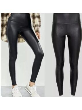 Wilfred Black Faux Leather High-Rise Leggings